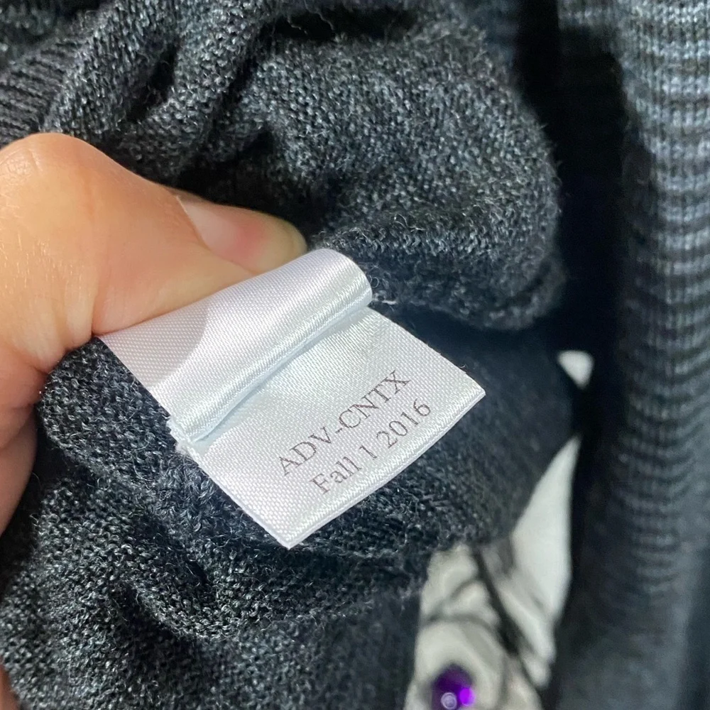Untuckit 100% Merino wool 3/4 zip striped knit sweater size L